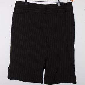 Lane Bryant Black Striped Wide Leg Cropped Pants